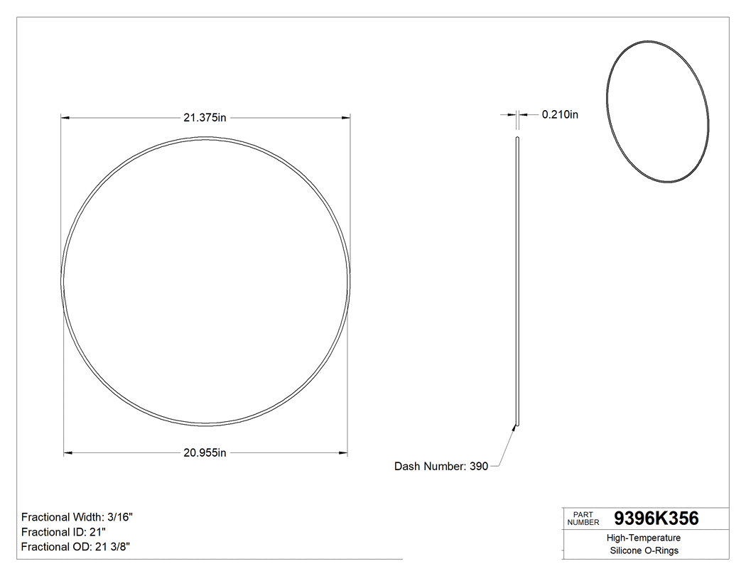 Technical drawing - 9396K356